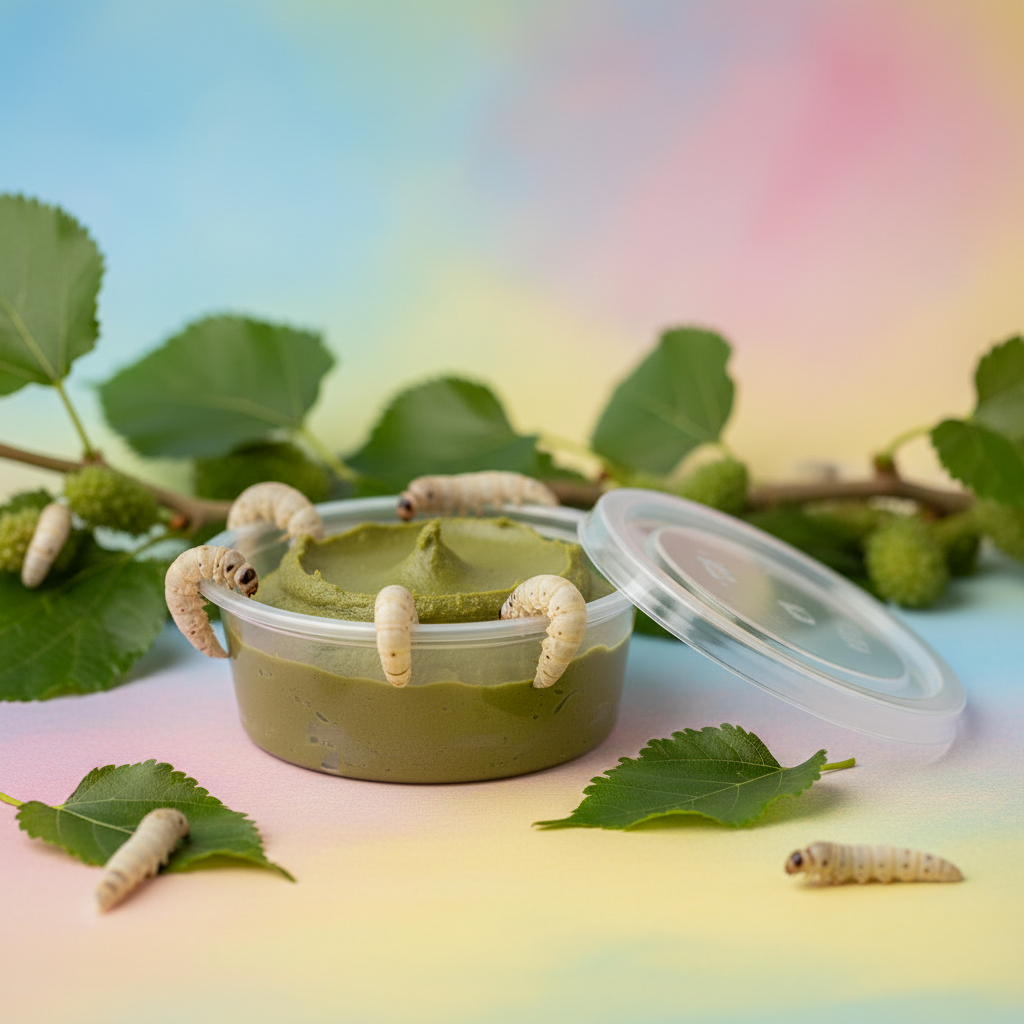 Silkworm Chow with Silkworms
